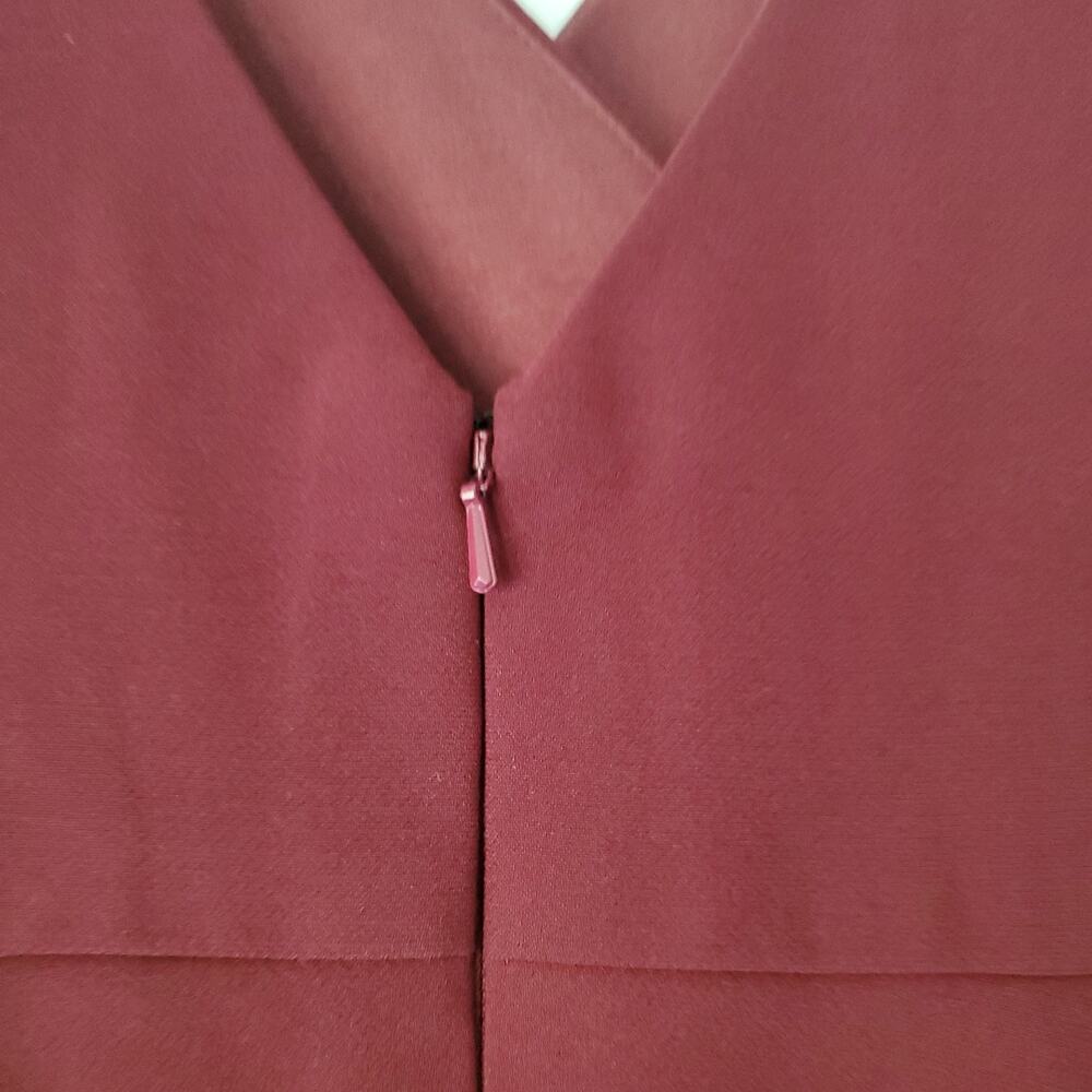 After Six 6824 Gown 6 Cabernet Red Pockets Bridesmaid Prom Event V-Neck Wedding - Picture 7 of 13